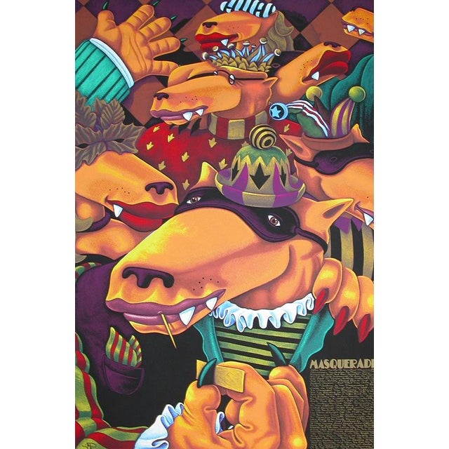 "Masquerade" by Markus Pierson Unframed Serigraph Art Print on Paper Hand signed by the artist Size: 36" x 24” Edition...