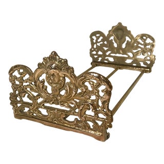 20th Century Vintage Hollywood Regency Brass Book Slide For Sale