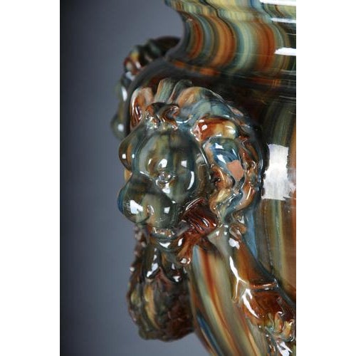 French Majolica Flower Vase by Clement Massier For Sale - Image 12 of 17