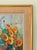 French Mid-Century Floral Still Life in Orange and Blues Oil on Board, Initialed, Dated 1957 For Sale - Image 4 of 13