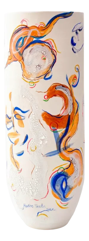 A Journey Through My Notebook Vase by Martine Thoelen, 2021