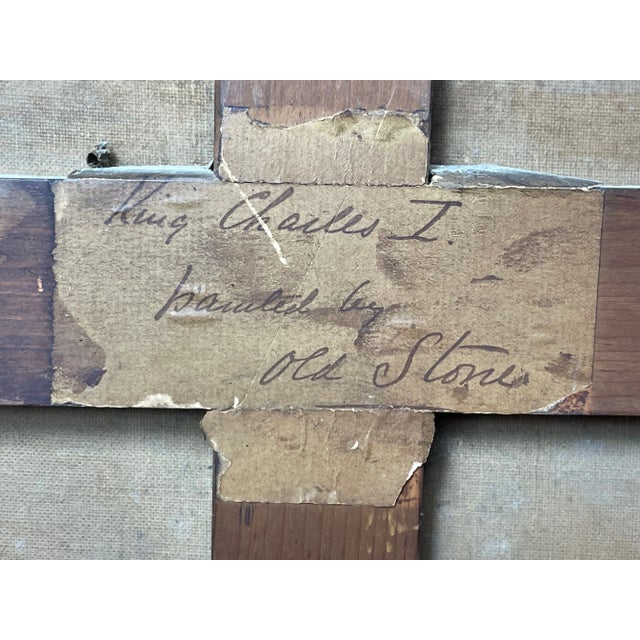 British 17th Century Oil Painting Portrait of Royal Monarch King Charles 1st Wearing Armour For Sale - Image 11 of 13