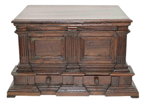 Italian Renaissance Revival Walnut Marriage Chest, Early 19th Century