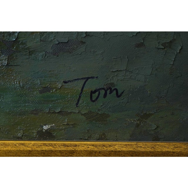 Large Oil Painting on Canvas of Treasure Room Signed For Sale - Image 12 of 13