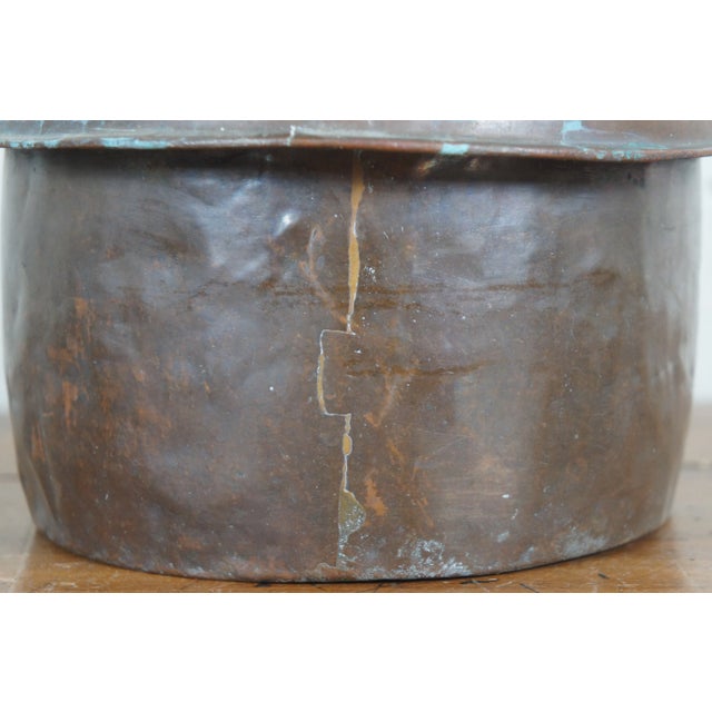 Antique Primitive Copper Dovetailed Goose Neck Tea Coffee Pot Kettle For Sale - Image 6 of 10