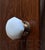 Early 1900s Antique Milk Glass Door Knobs. A Pair For Sale - Image 6 of 6
