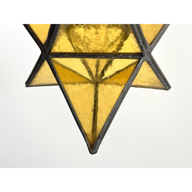 1960s Gold Glass Star Light For Sale - Image 6 of 18