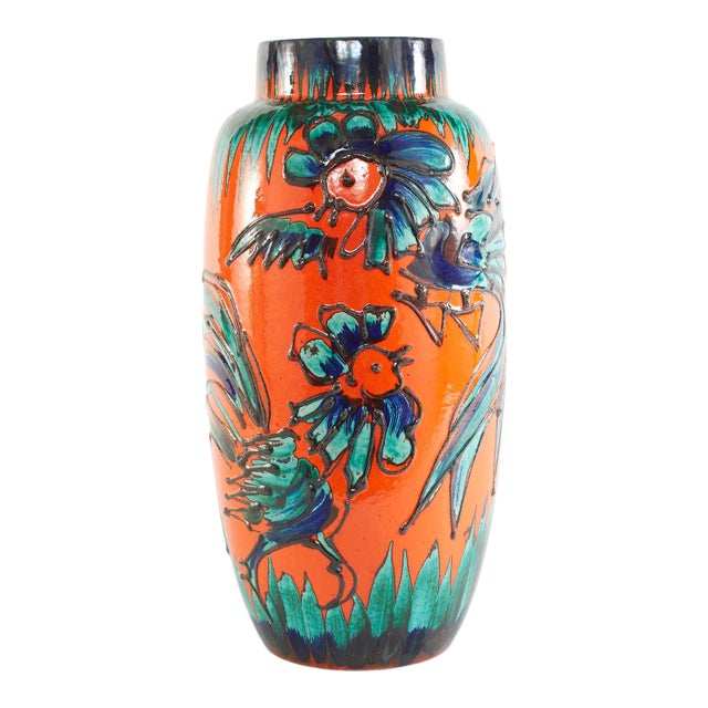 Large Mid-Century Modern Ceramic Vase For Sale