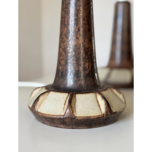 Ceramic Handmade Table Lamps by Marianne Starck for Michael Andersen & Son, Denmark, 1970s, Set of 2 For Sale - Image 7 of 9
