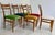 Italian Art Deco Walnut Chairs with Colorful Velvet Seats, 1950s, Set of 6 For Sale - Image 6 of 12