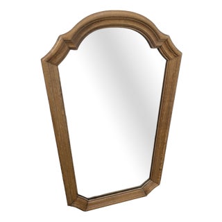 Vintage Oak Wooden Framed Mirror For Sale