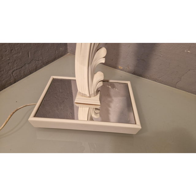 Vintage Floor Lamp in White Lacquered Wood with Floral Decorations from Fontana Arte, 1940s For Sale - Image 6 of 15