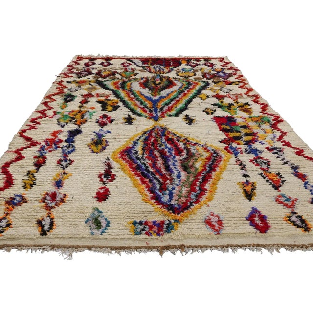 Tribal Colorful Vintage Moroccan Azilal Rug - 04'09 X 10'00 For Sale - Image 3 of 9