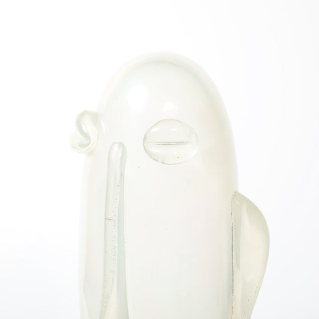 Mid-Century Modern Mid-Century Hand-Blown Murano Opalescent Glass Head Sculpture by Sergio Rossi For Sale - Image 3 of 15