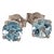 Natural Aquamarine Stud Earrings 14Karat White Gold 1.0 TCW Certified For Sale - Image 4 of 11