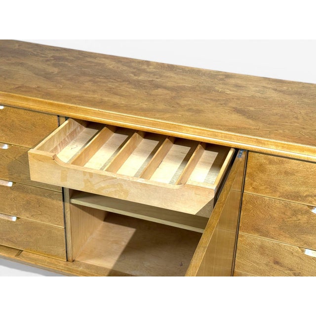 Edmond J Spence, Dresser, Burled Maple, Bentwood, Sweden, 1960s For Sale In New York - Image 6 of 13
