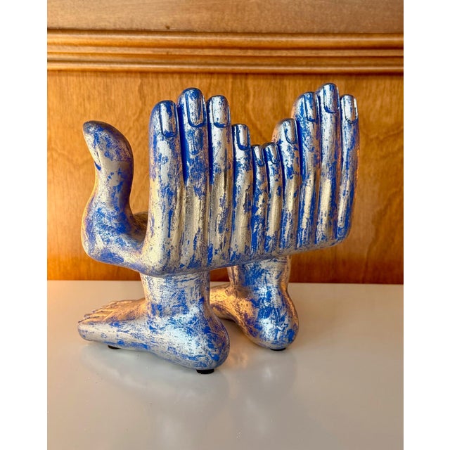 Rare Joined Hand and Foot Surrealism Sculpture by Pedro Friedeberg For Sale In Atlanta - Image 6 of 11
