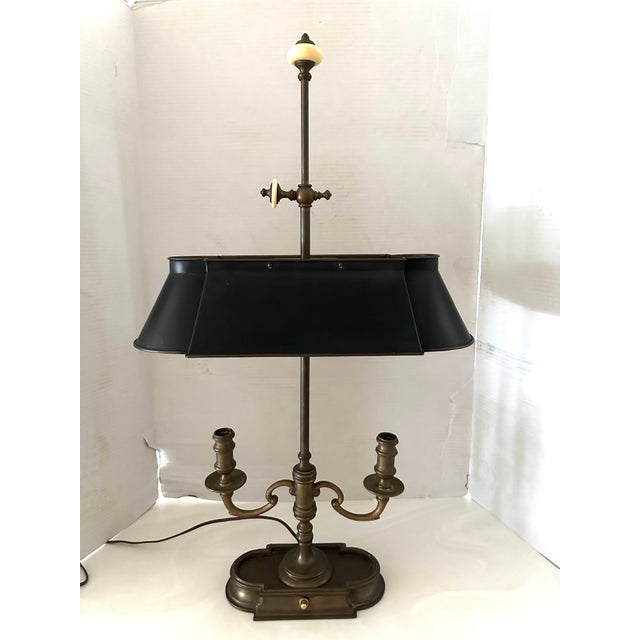 1970s Frederick Cooper French Directoire Bouilette Brass Lamp For Sale - Image 9 of 9