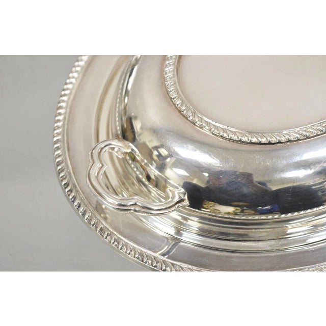 Mid 20th Century Vintage Poole Silver Co Silver Plated Lidded Serving Platter Dish - a Pair For Sale - Image 5 of 12