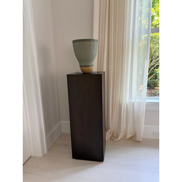 Emily Rossheim Vintage Large Sgraffito Terracotta Ceramic Vase Sculpture For Sale - Image 12 of 12