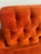 Mid-Century Modern 1970s Large Mid Century Orange Velour Tufted Armless Sofa For Sale - Image 3 of 9