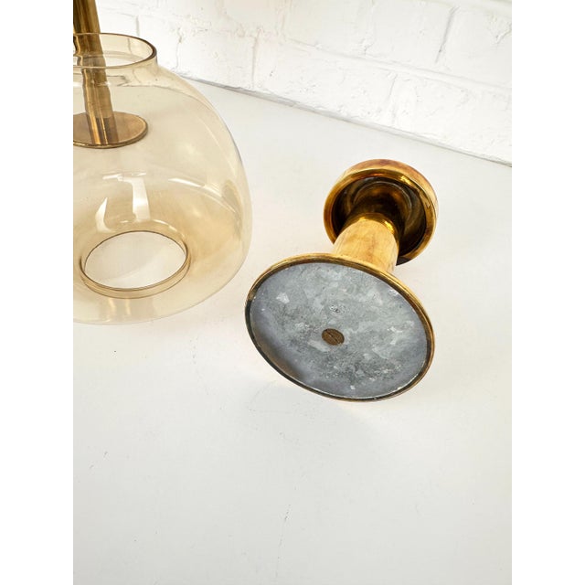 L102/32 Brass and Glass Photophores by Hans-Agne Jakobsson for Markaryd, Sweden, 1970s, Set of 2 For Sale - Image 10 of 14
