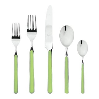 Mepra Fantasia 5-Piece Flatware Set, Lime Green For Sale