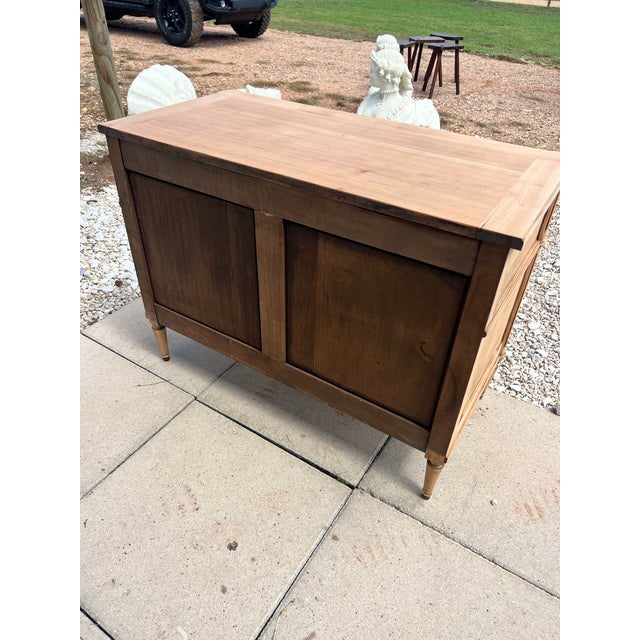 Wood French 19th Century Louis XVI Bleached Solid Walnut Commode For Sale - Image 7 of 12