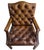 Cinnamon Large Gainsborough Library Armchair of Tufted Leather From England For Sale - Image 8 of 15