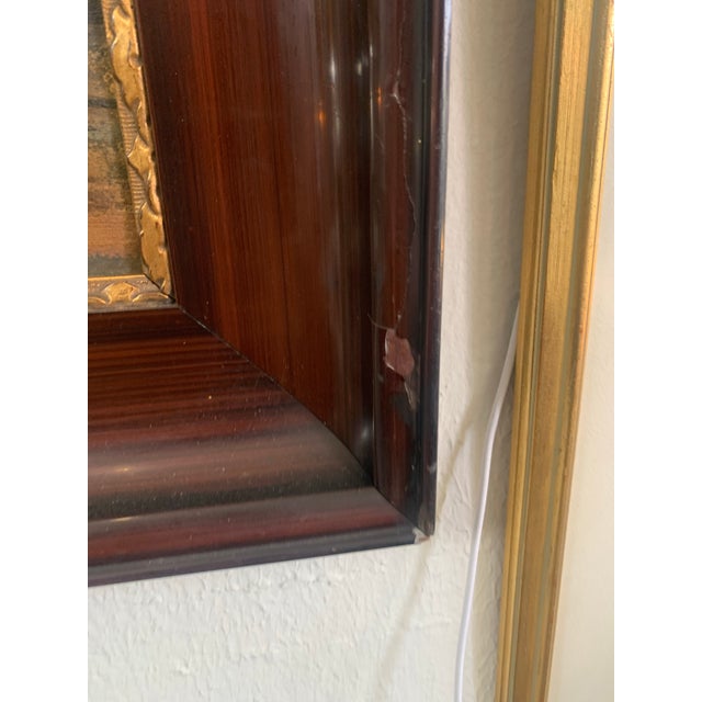 Champagne Willy Ashmann German Harbor Cityscape, Hamburg St. Catherine’s Church, Framed Oil Painting, Early 20th Century For Sale - Image 8 of 9