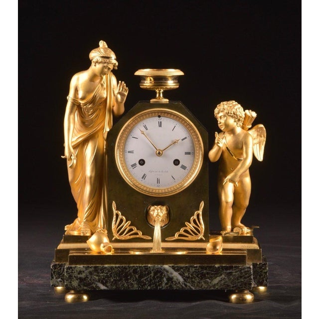 1800s Lefevre French Empire Ormolu Venus Clock Marble For Sale - Image 17 of 17