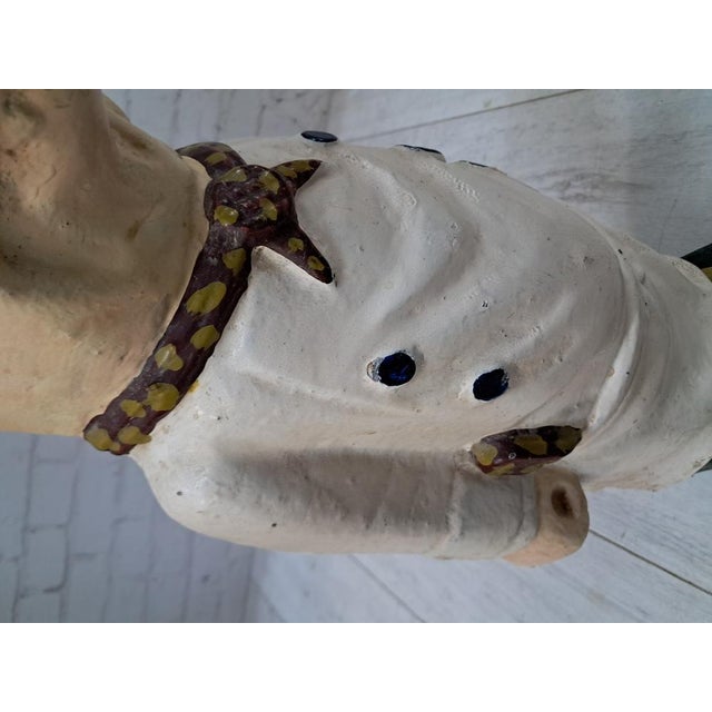 Brown Vintage Cast Iron Butchers Pig Advertising Prop, 1930 For Sale - Image 8 of 18