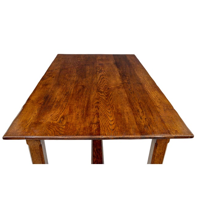 Vintage Oak Refectory Table, 1990 For Sale - Image 3 of 8