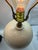 1960s Mid 20th Century Asian Cream Crackle Glaze Ovoid Ceramic Table Lamps - A Pair For Sale - Image 5 of 9