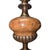 Vintage Brass & Wood Table Lamp, Urn Body, Shell Motif Base, No Shade For Sale - Image 4 of 11