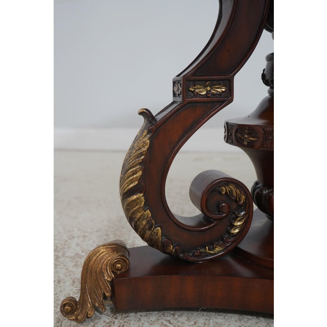 Maitland Smith Round Inlaid Mahogany Center Table For Sale - Image 12 of 15