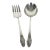 1950s Mid-Century Modern Set of Silverplate Serving Utensils Evening Star by Oneida Casserole Spoon Fork Two 2 For Sale