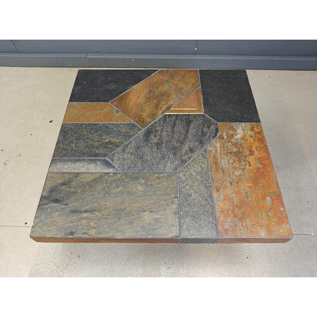 Brutalist Slate Stone Coffee Table, 1980s For Sale - Image 13 of 14