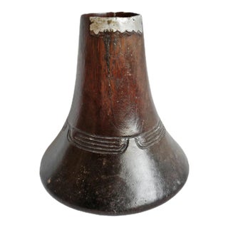 Vintage African Ankole Tutsi Hima Wooden Milk Pot For Sale