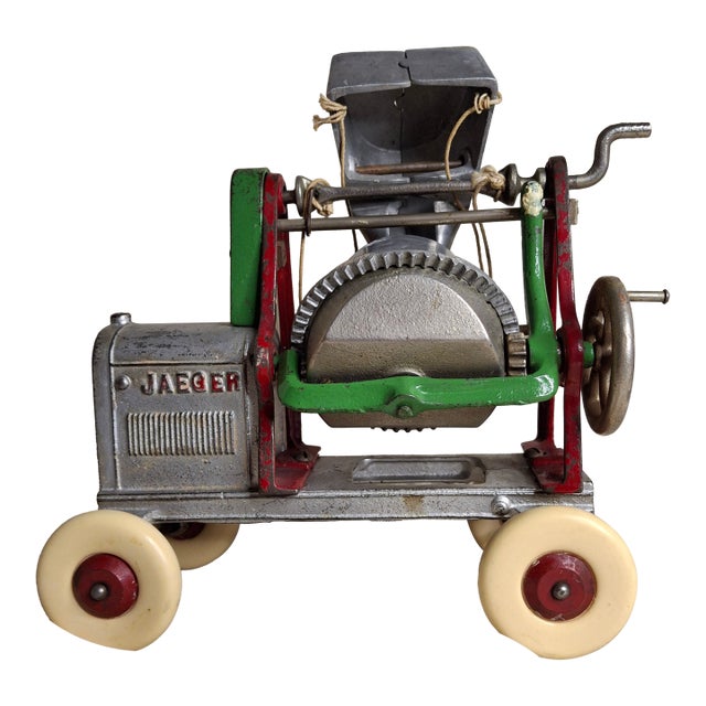 Antique Kenton Jaeger Cement Mixer XL Largest Series Cast Iron & Aluminum Toy For Sale