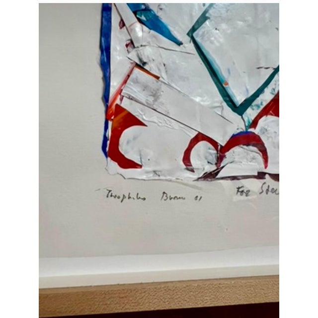 William Theophilus Brown, Bay Area Abstract Expressionist Mixed Media Collage Painting Theophilus Brown, 2001 For Sale - Image 4 of 9