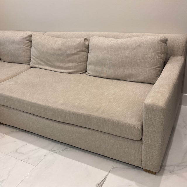 2010s Restoration Hardware Sofa Belgian Slope Track Arm For Sale - Image 5 of 6