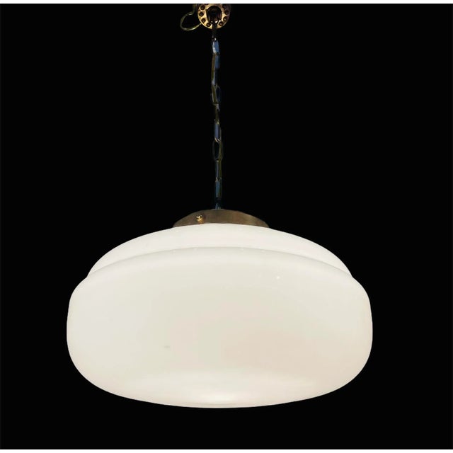 Mid-Century White Murano Glass Pendant Light For Sale - Image 7 of 9