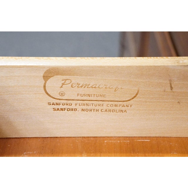 Brown Permacraft / Sanford Solid Cherry Early American Traditional 62" Triple Dresser 79-02 For Sale - Image 8 of 13