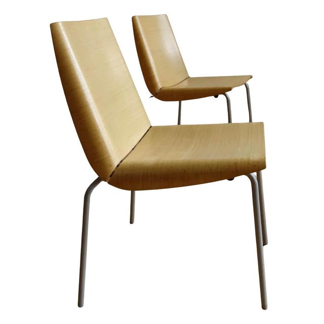 Bent Plywood Millefoglie Stacking Chair by Cisotti & Laube for Plank, Italy, 1990s, Set of 4 For Sale - Image 6 of 9