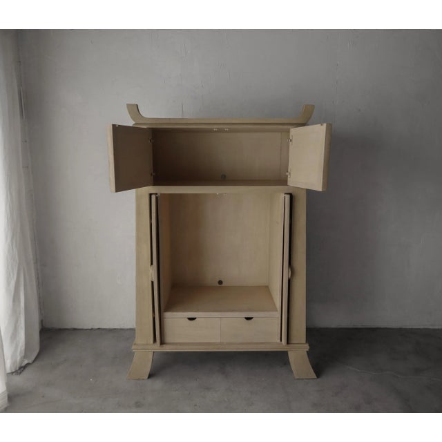 Vintage Hand Carved Wood Floral Relief Cabinet For Sale In Las Vegas - Image 6 of 7