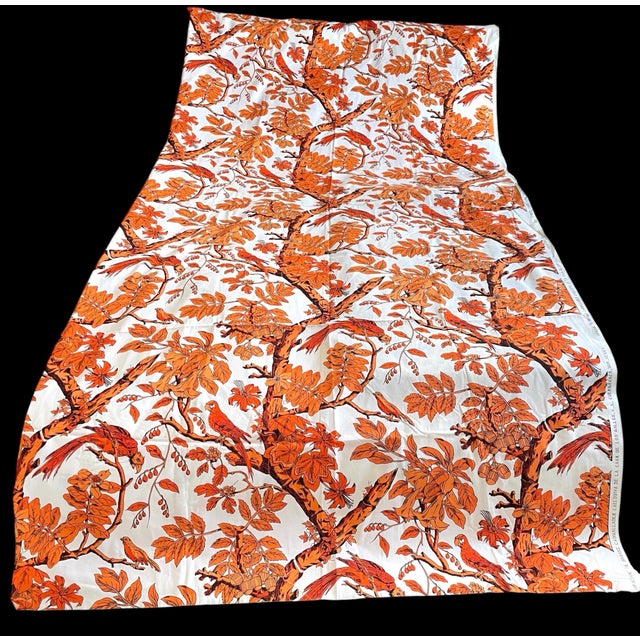 The Brooke Cadwallader Rare Cotton Chinoiserie Fabric from La Casa De Los Gallos features a beautiful floral pattern in...