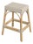 Robias 24.5 in. Seat Height Rectangular Rattan Backless Counter Stool with Footrest, White/Tan Dot / Natural Rattan Frame For Sale