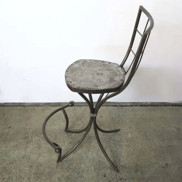 1950s Set of Industrial Metal Side Chairs, 1950s For Sale - Image 5 of 15