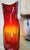 Mid-Century Modern 2004 Signed Blenko Tangerine Medium "Paper Bag" Art Glass Vase - Model 8813m For Sale - Image 3 of 6